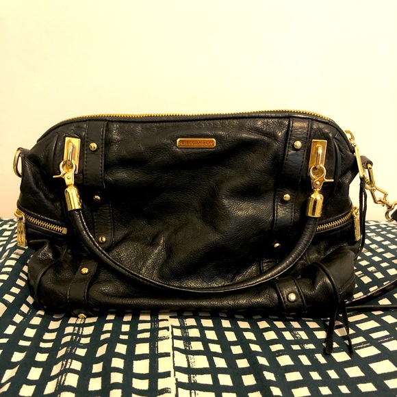 Rebecca Minkoff black leather shoulder bag - Picture 1 of 4